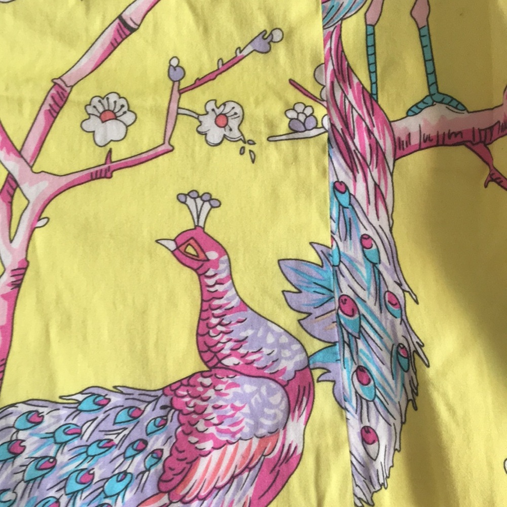 Tibi yellow peacock print strapless bustier top - Picture 3 of 6
